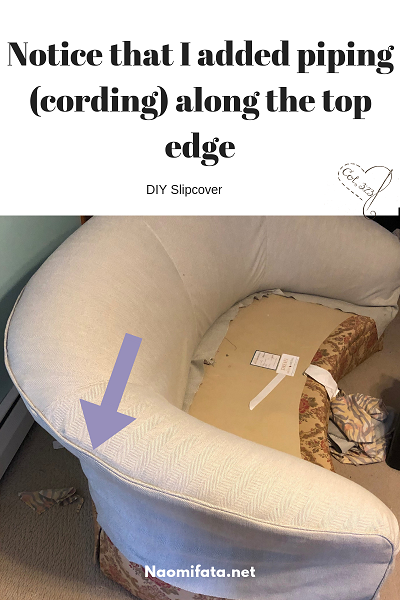 How to make a slipcover for a curved piece of furniture - Naomi Fata